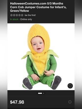 Baby / Infant Corn Cob Halloween Costume